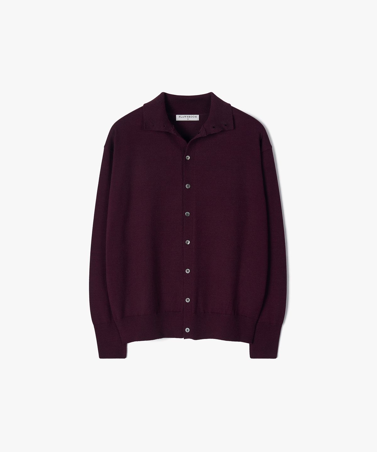 플로즈룸(FLAWSROOM) High Neck Soft Cardigan PLUM