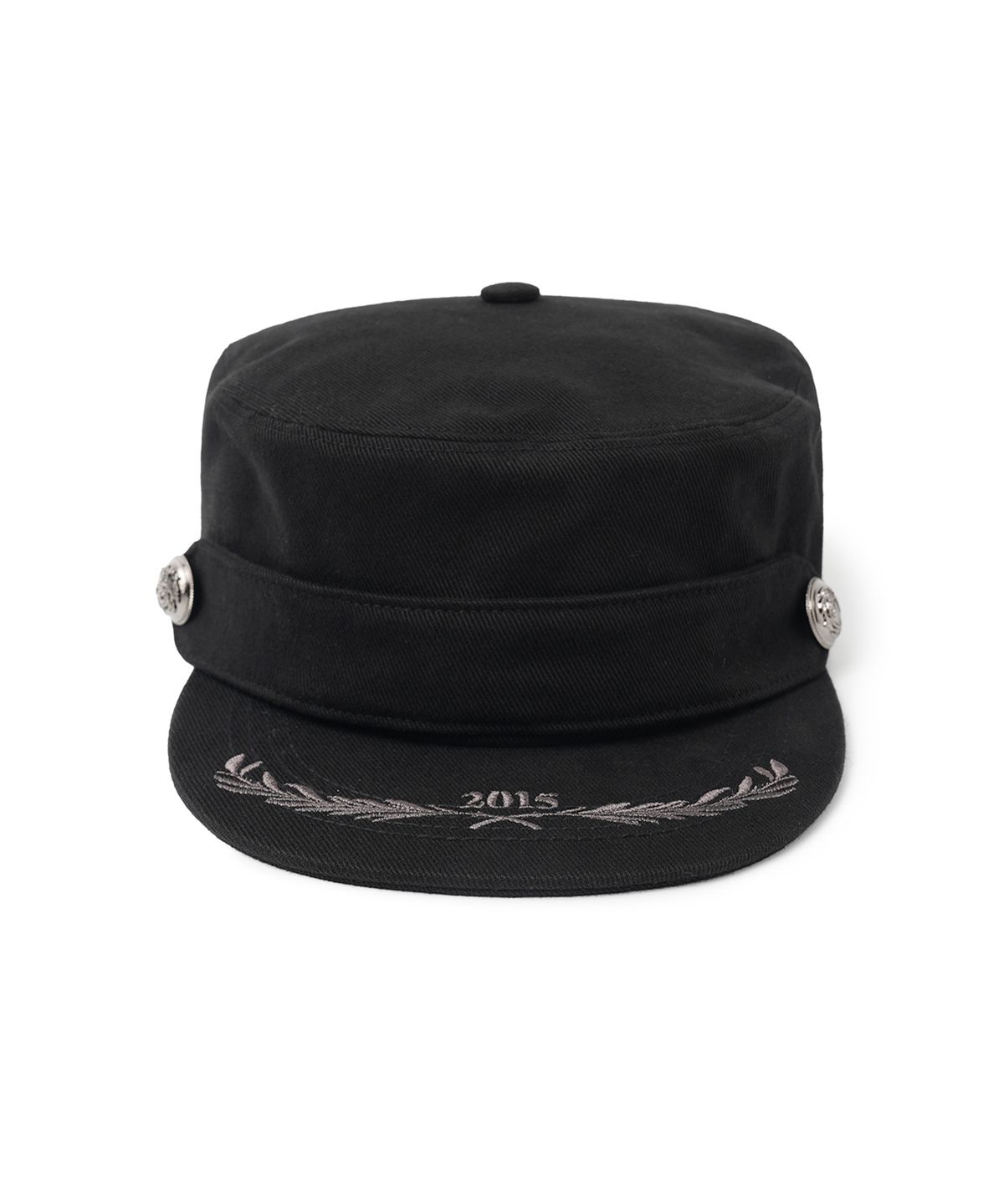 오픈야드(오와이)(OPENYARD(OY)) LAUREL NAPOLEON PILLBOX CAP - BLACK