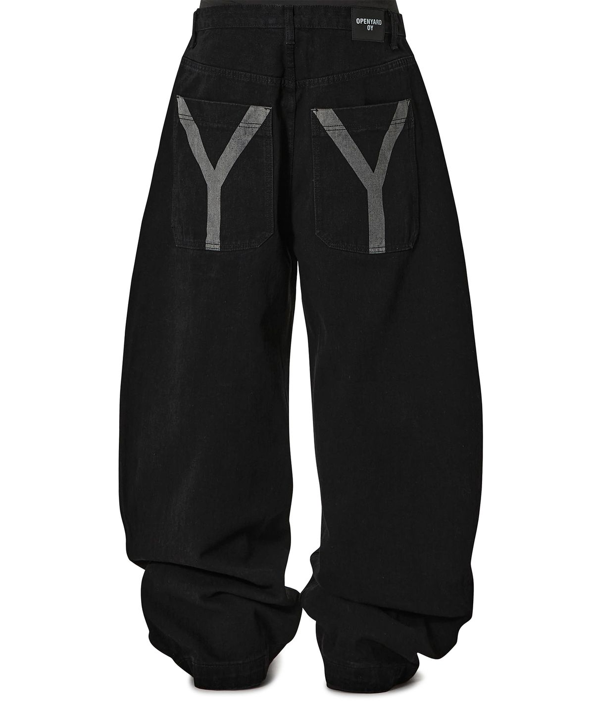 오픈야드(오와이)(OPENYARD(OY)) LASER WIDE VOLUME PANTS - BLACK