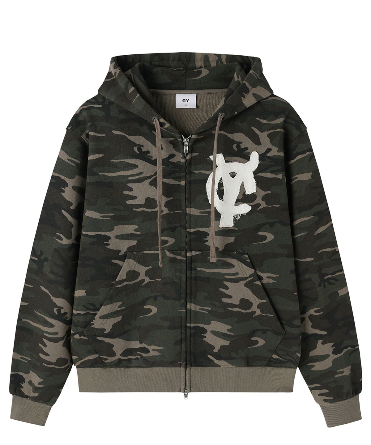 오픈야드(오와이)(OPENYARD(OY)) LOGO PATCH HOODIE ZIP UP - CAMO