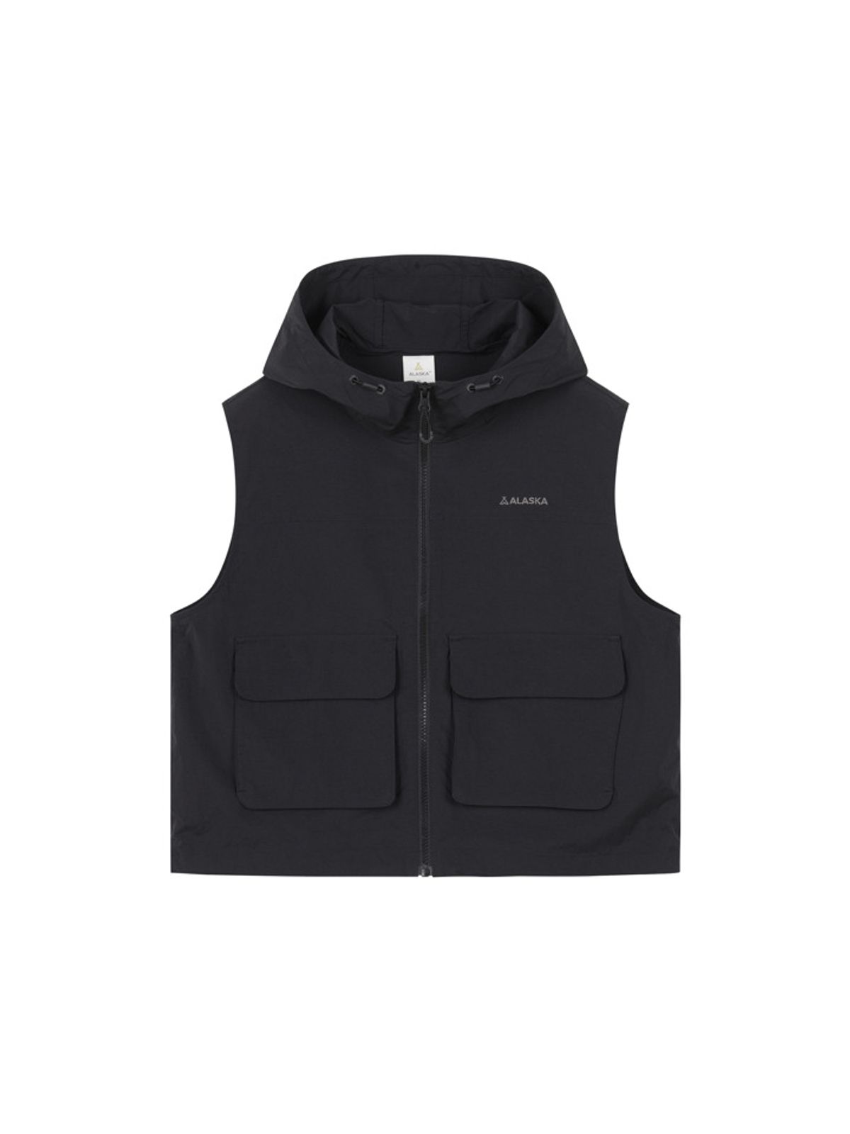 알래스카(ALASKA) 여성 경량 나일론스판 후드 베스트_PAG2VP2420BK