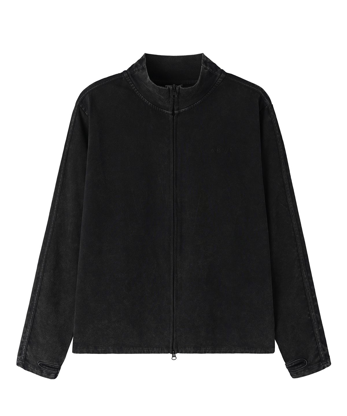 오픈야드(오와이)(OPENYARD(OY)) FADED TRACK ZIP-UP - BLACK