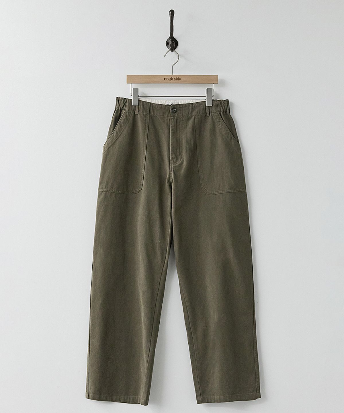 러프사이드(ROUGHSIDE) Elastic Fatigue Pants Bark