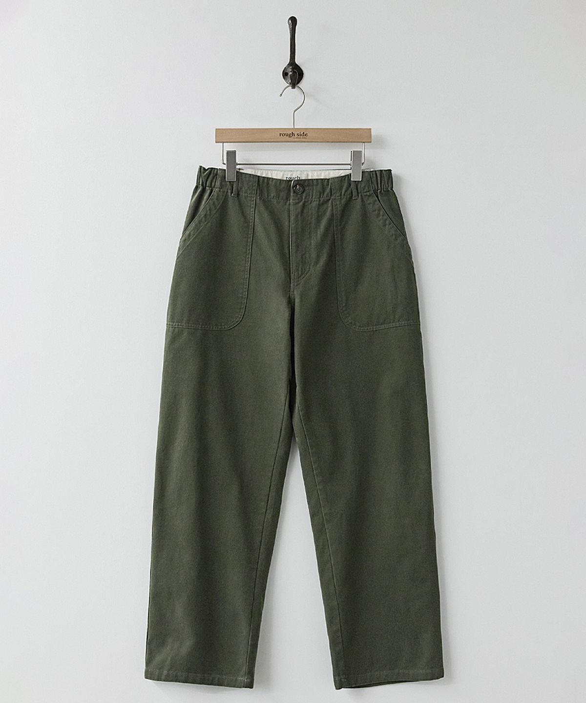 러프사이드(ROUGHSIDE) Elastic Fatigue Pants Olive