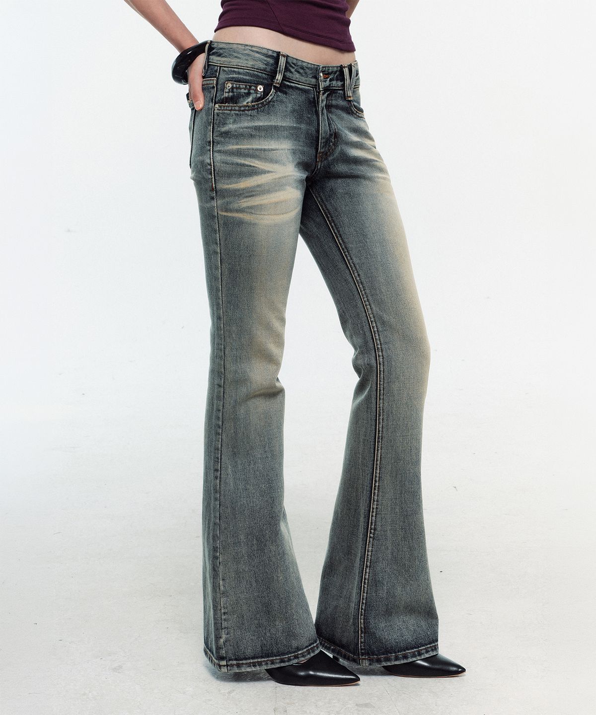 2000아카이브스(2000ARCHIVES) DEVON BOOTCUT JEAN (ASH BLUE)