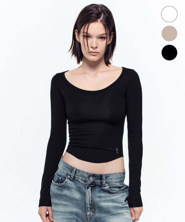 CONTOUR SCOOP NECK T (3 COLORS)