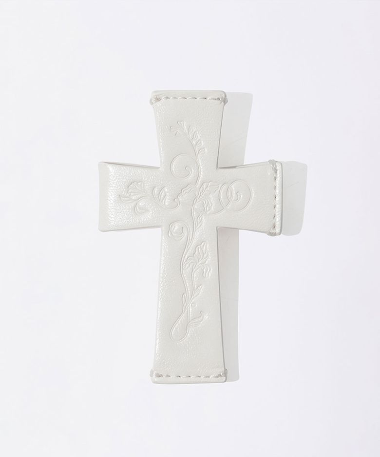Cross Strap Wallet White