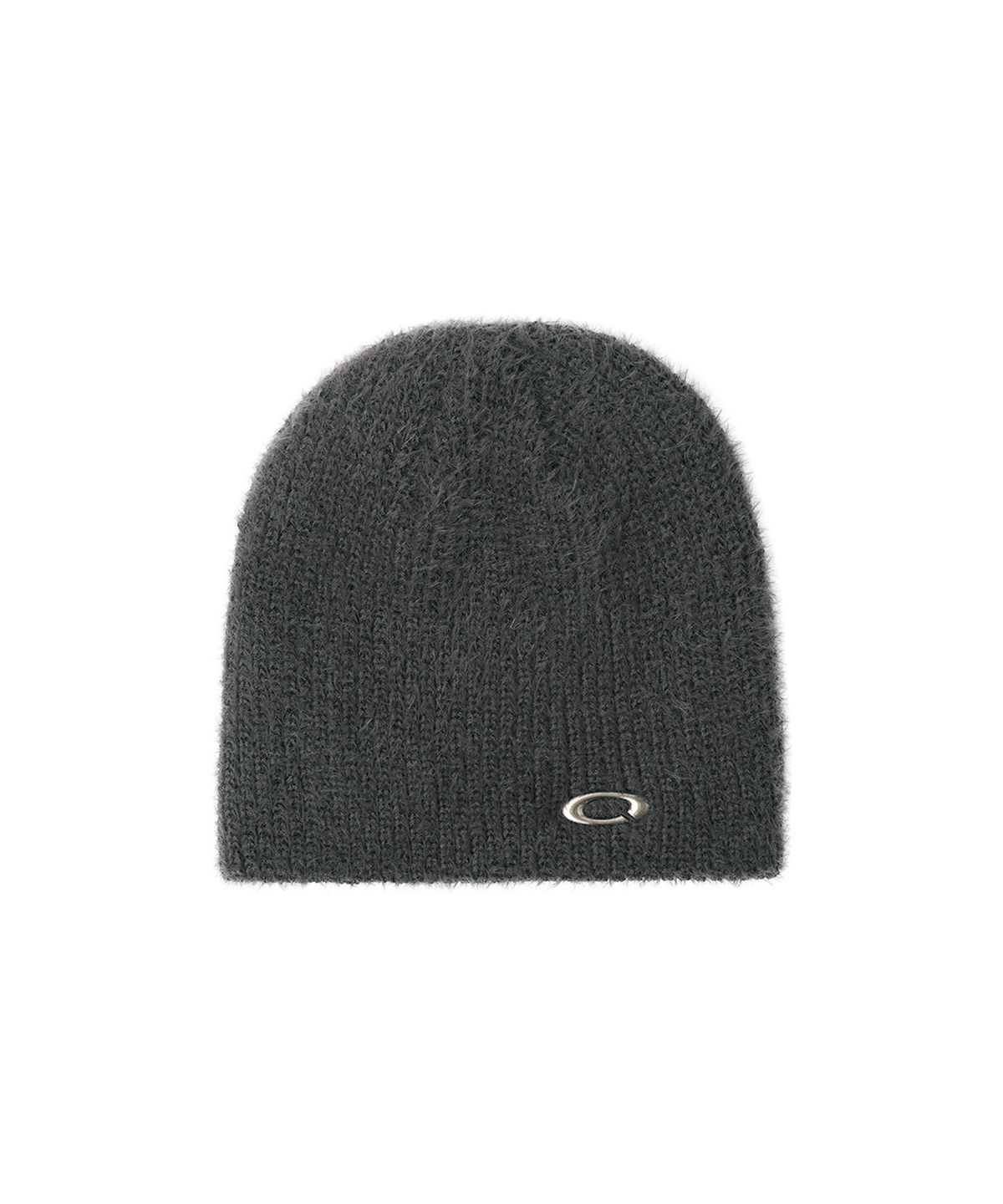 오픈야드(오와이)(OPENYARD(OY)) HAIRY METAL LOGO BEANIE - CHARCOAL
