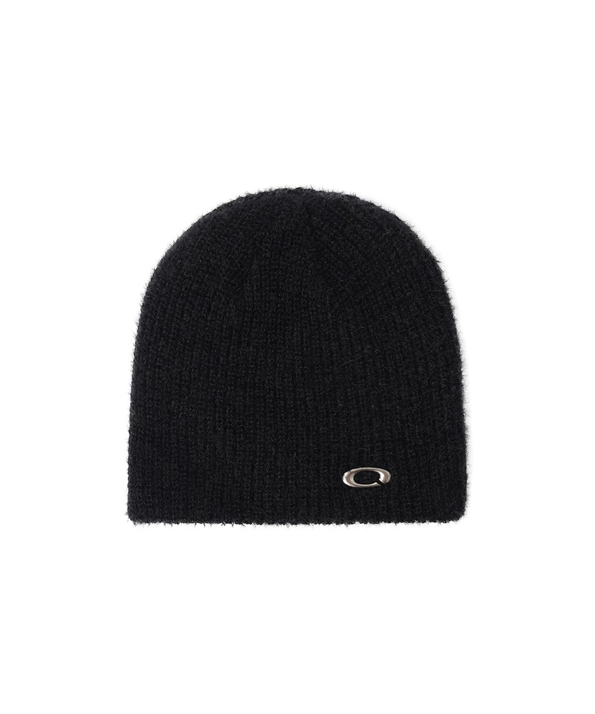 오픈야드(오와이)(OPENYARD(OY)) HAIRY METAL LOGO BEANIE - BLACK