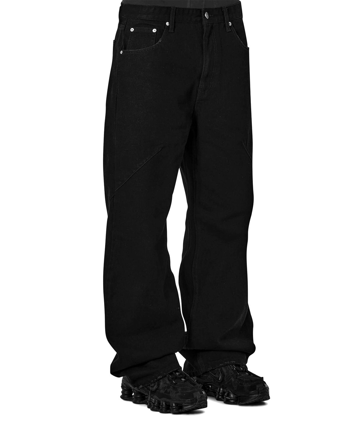 오픈야드(오와이)(OPENYARD(OY)) DART WASHED FLARE PANTS - BLACK