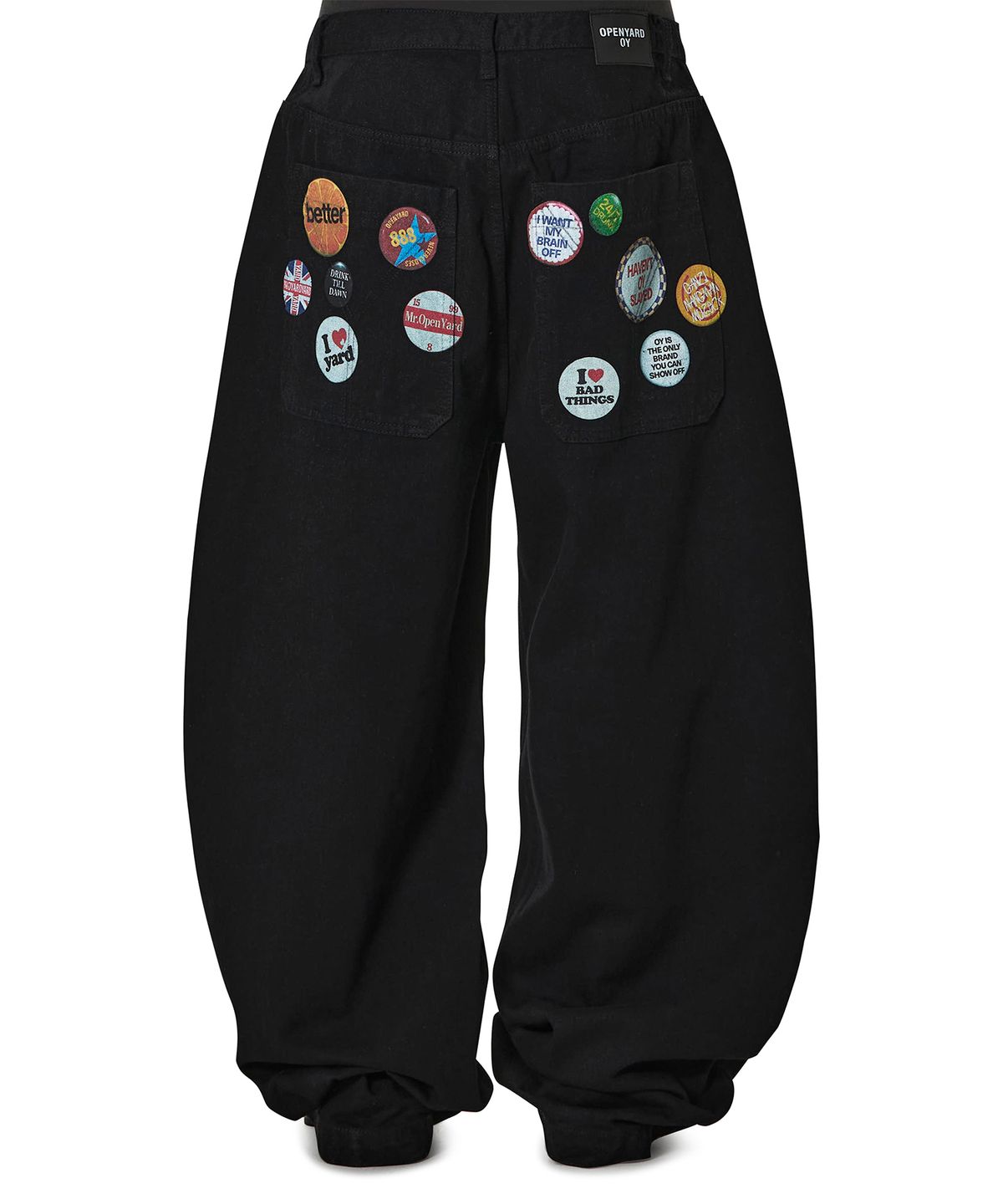 오픈야드(오와이)(OPENYARD(OY)) PINBOARD WIDE VOLUME PANTS - BLACK