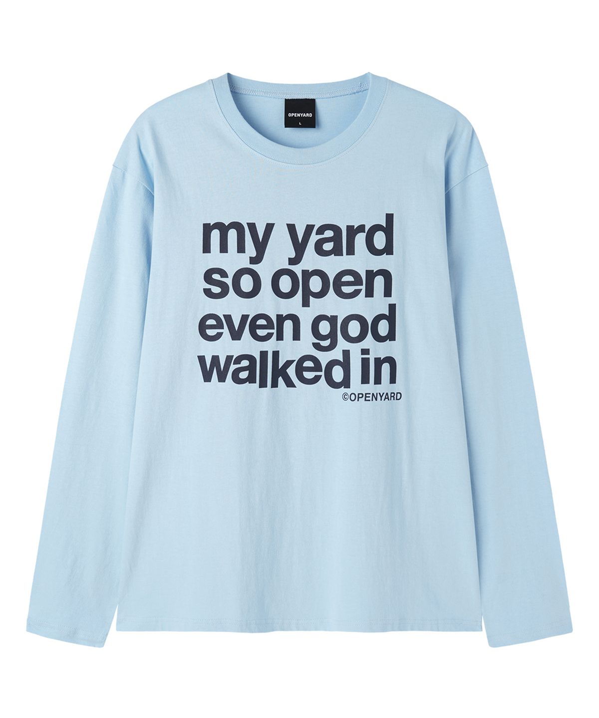 오픈야드(오와이)(OPENYARD(OY)) MY YARD L/S TEE - SKY BLUE