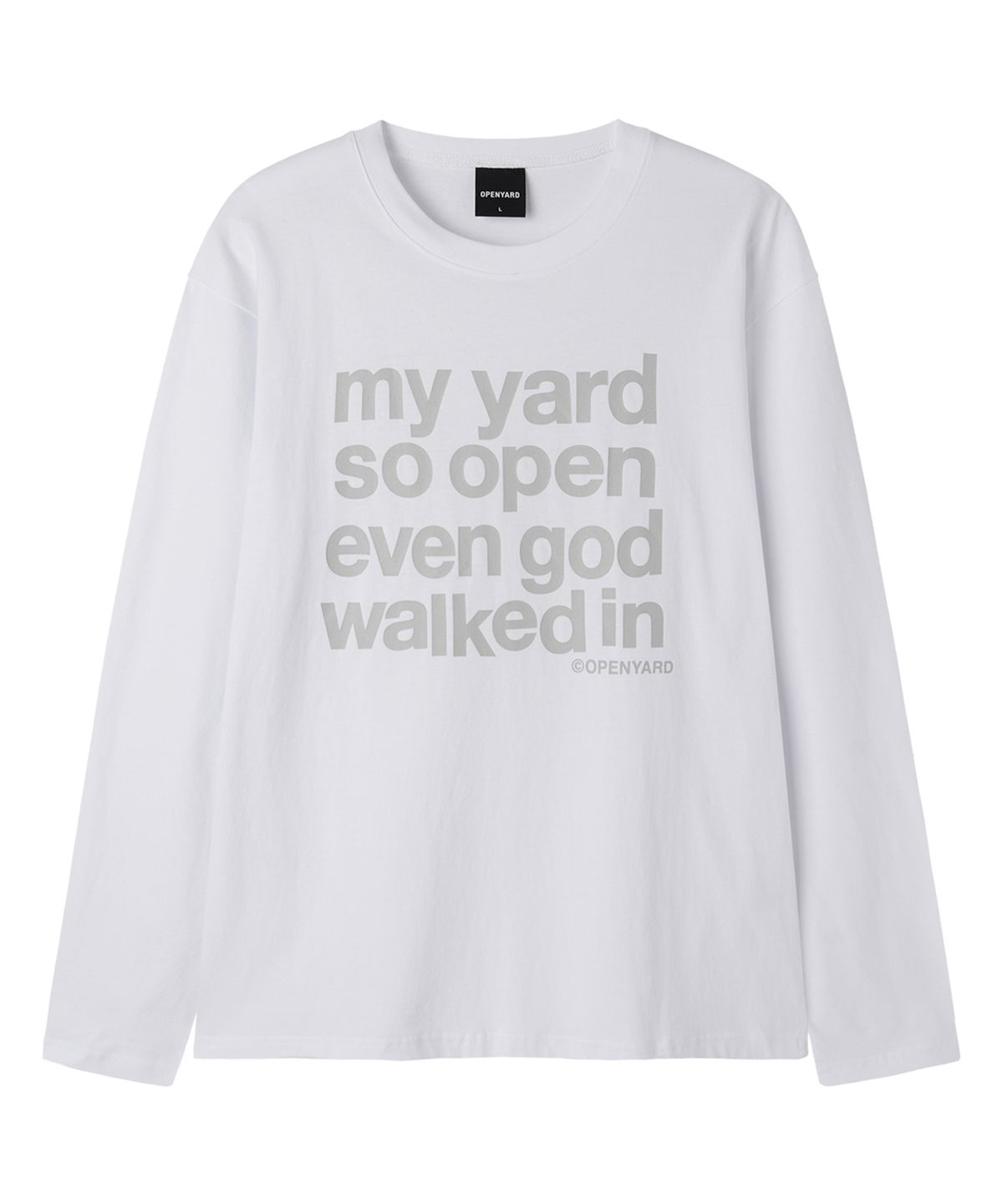 오픈야드(오와이)(OPENYARD(OY)) MY YARD L/S TEE - WHITE