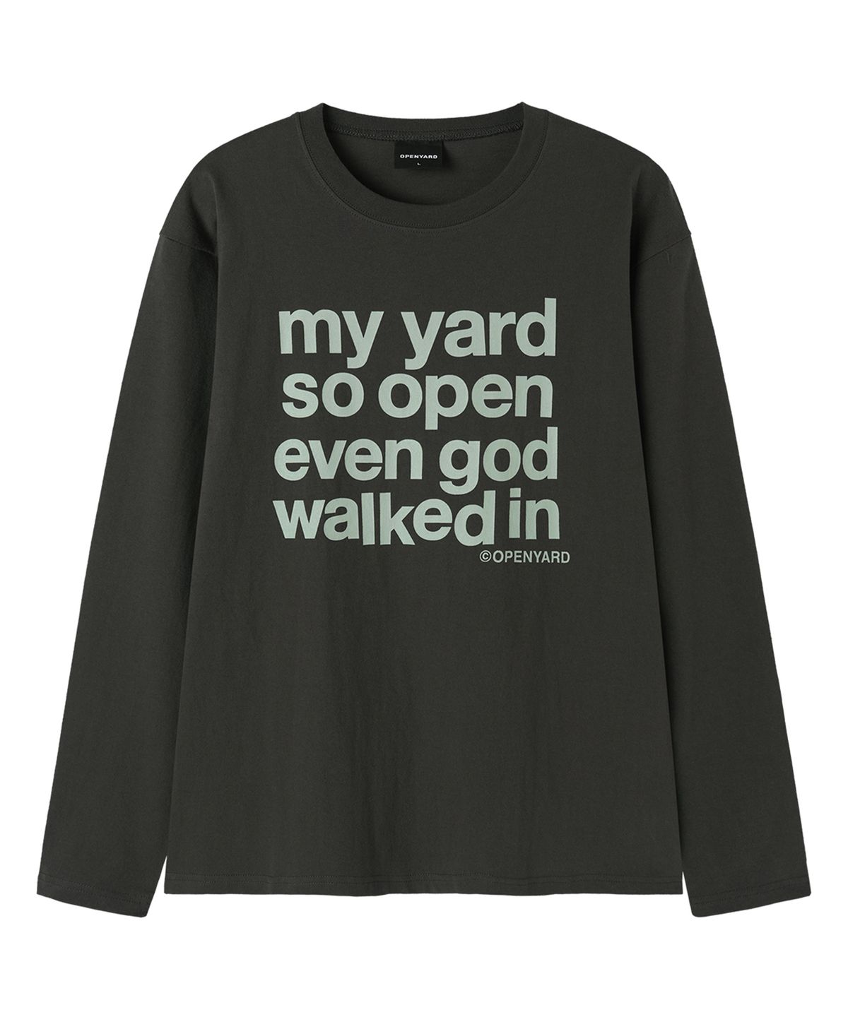 오픈야드(오와이)(OPENYARD(OY)) MY YARD L/S TEE - CHARCOAL
