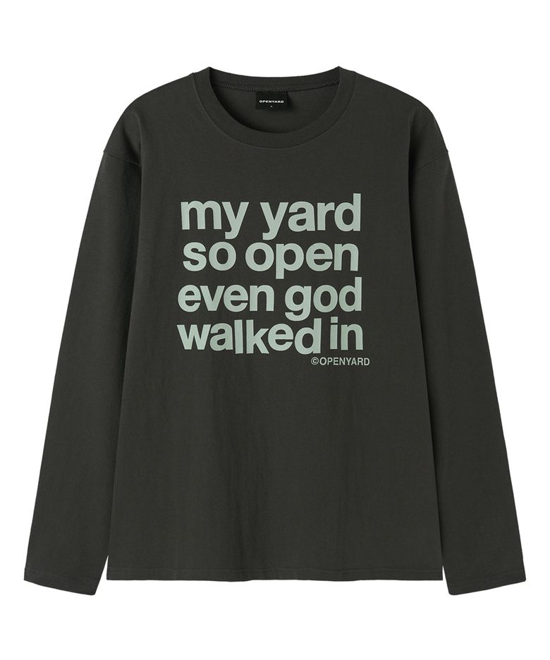 MY YARD L/S TEE - CHARCOAL