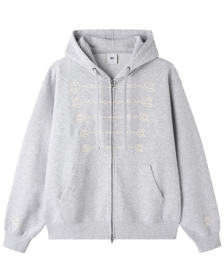 FROGGING HOODIE ZIP - MID MELANGE