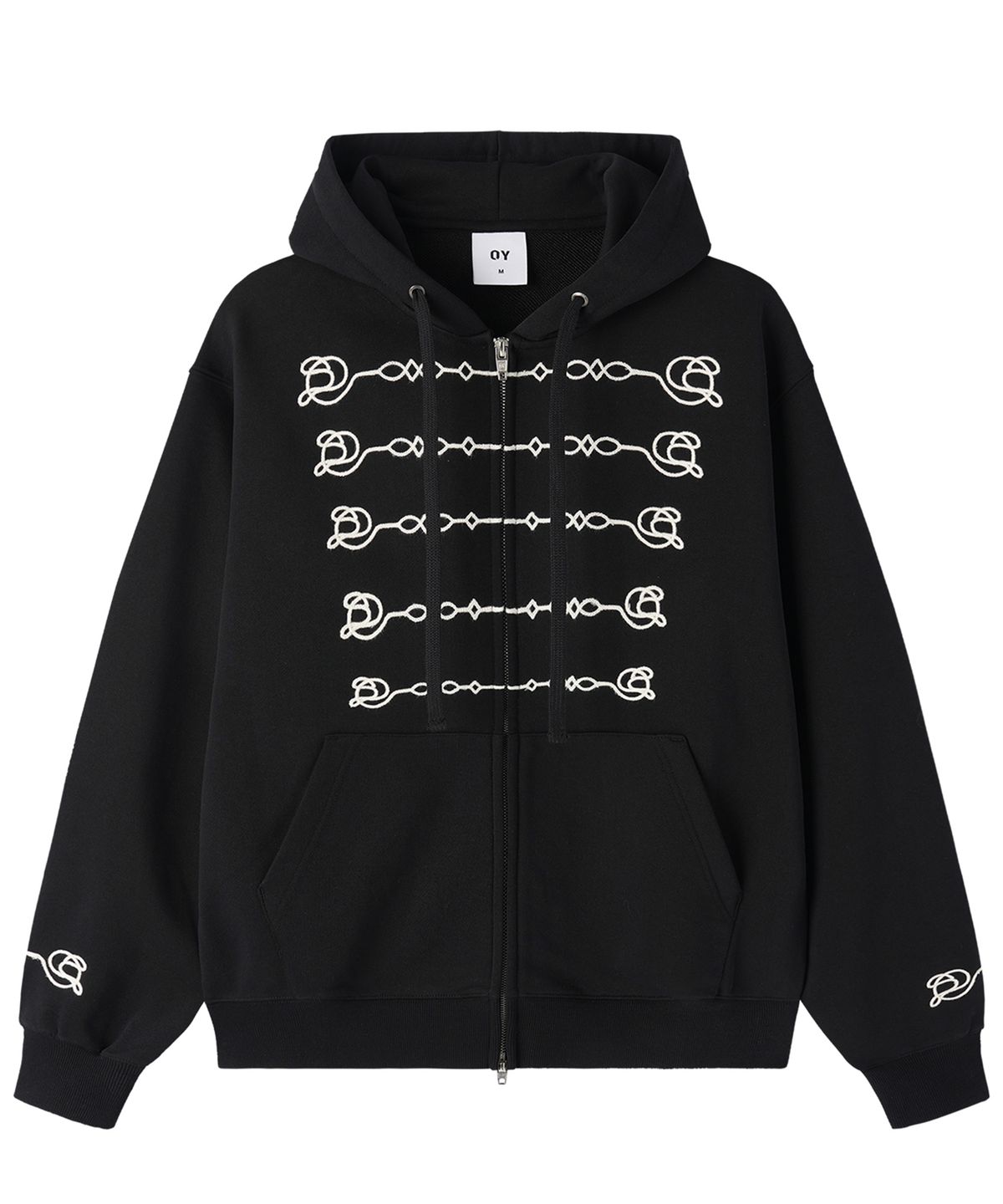 오픈야드(오와이)(OPENYARD(OY)) FROGGING HOODIE ZIP - BLACK