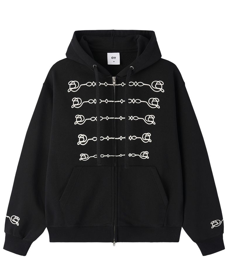 FROGGING HOODIE ZIP - BLACK