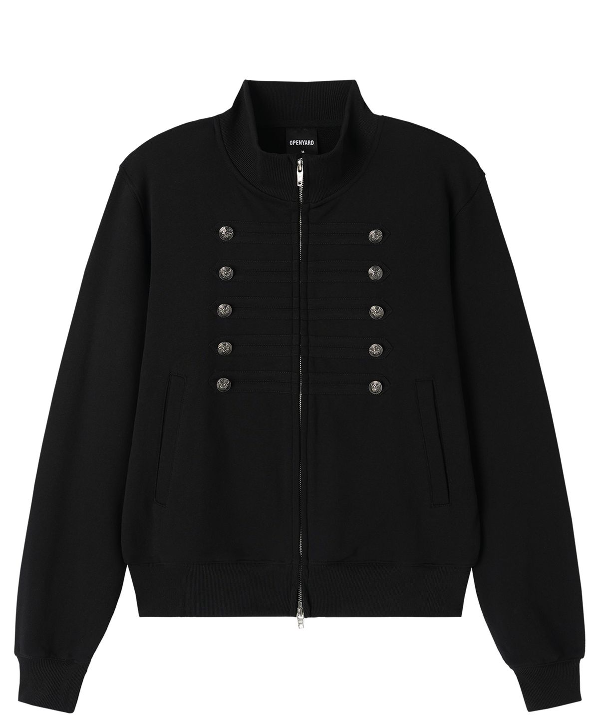 오픈야드(오와이)(OPENYARD(OY)) NAPOLEON SWEAT ZIP UP - BLACK