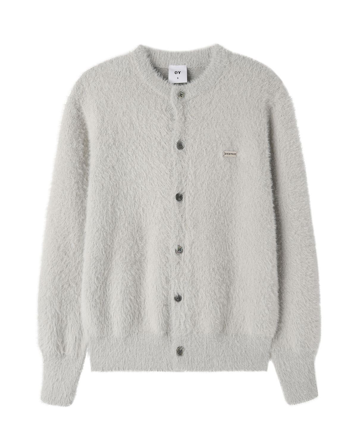 오픈야드(오와이)(OPENYARD(OY)) HAIRY KNIT CARDIGAN - GREY