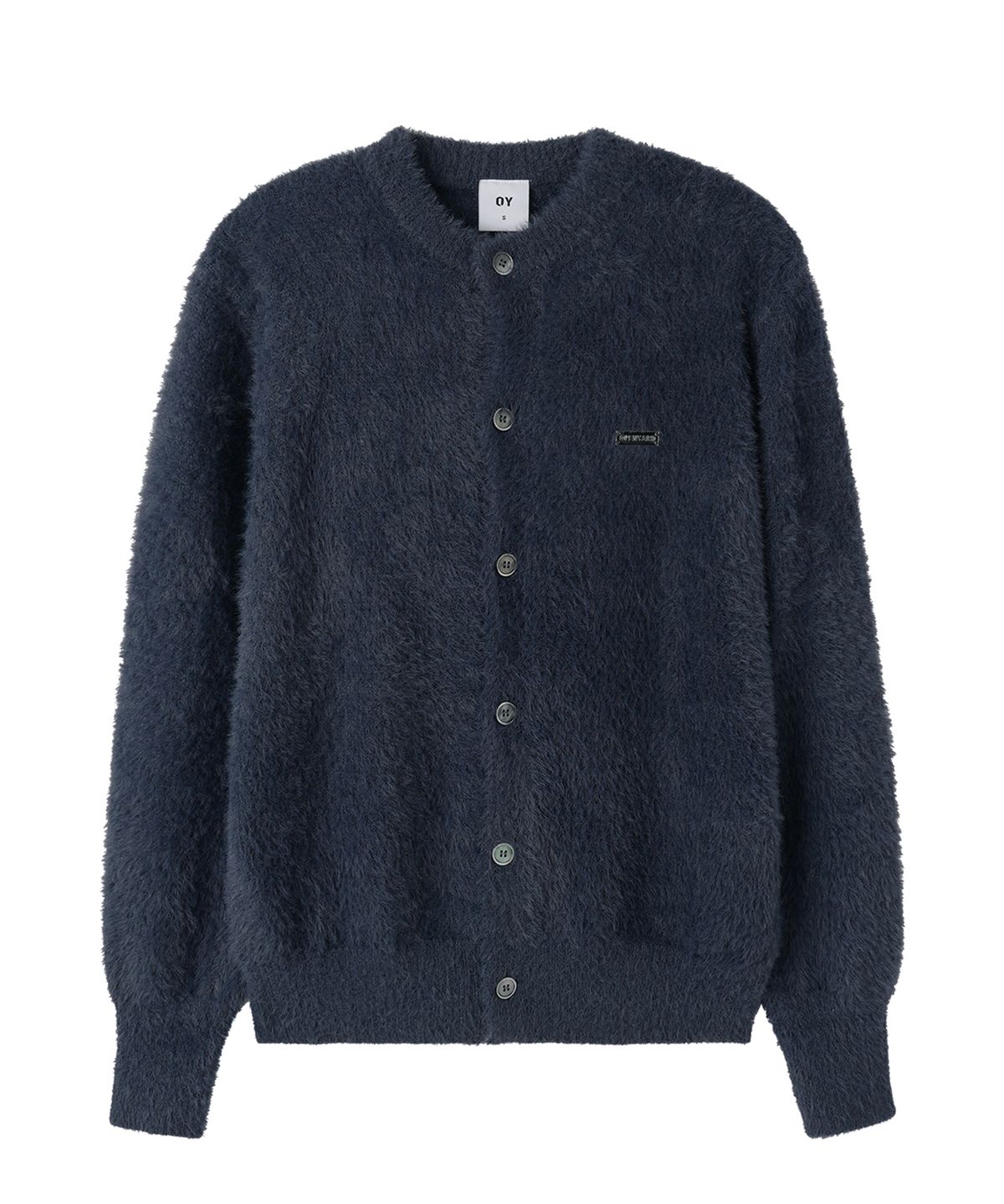 오픈야드(오와이)(OPENYARD(OY)) HAIRY KNIT CARDIGAN - NAVY