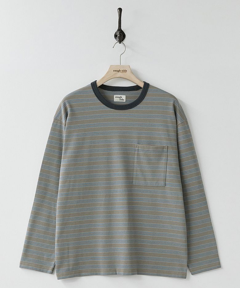 Multi Stripe Long Sleeve Blue Mud