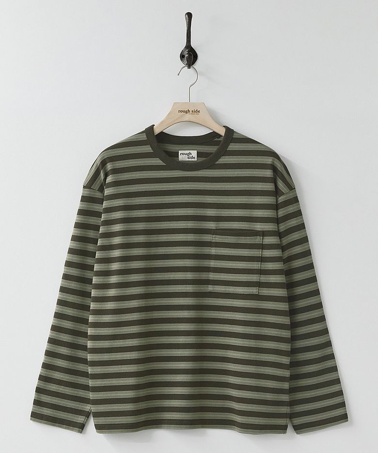 Multi Stripe Long Sleeve Forest Brown