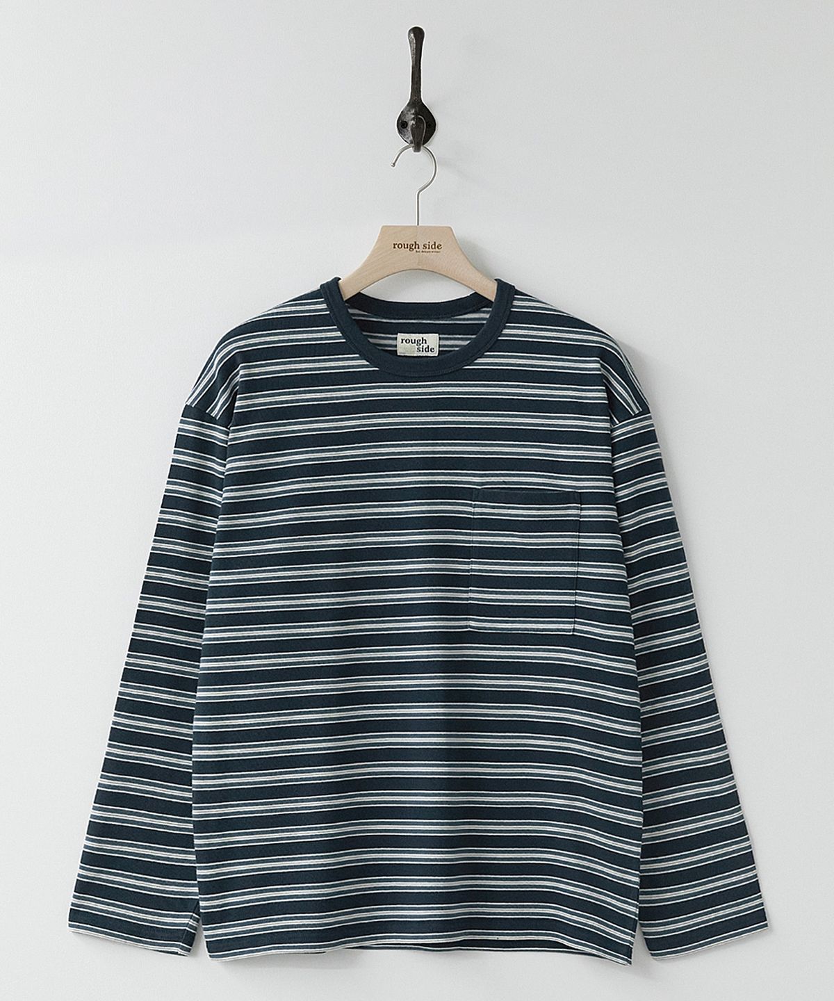 러프사이드(ROUGHSIDE) Multi Stripe Long Sleeve Ocean Blue