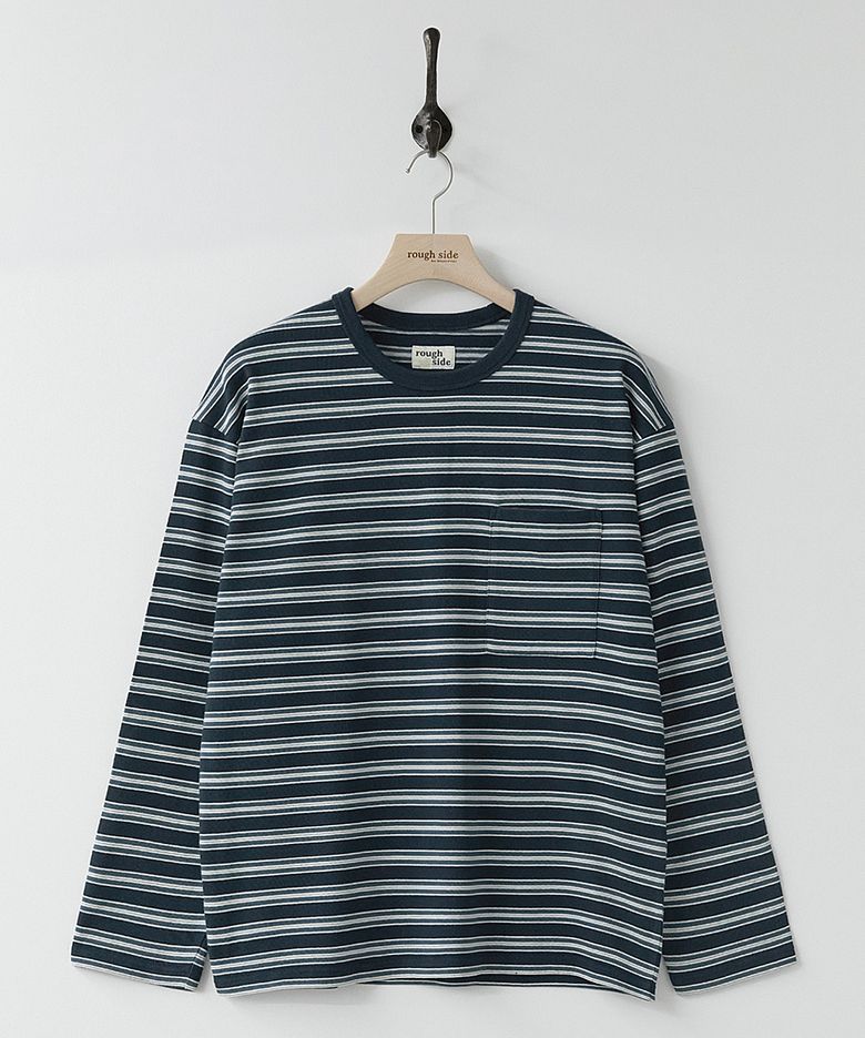 Multi Stripe Long Sleeve Ocean Blue