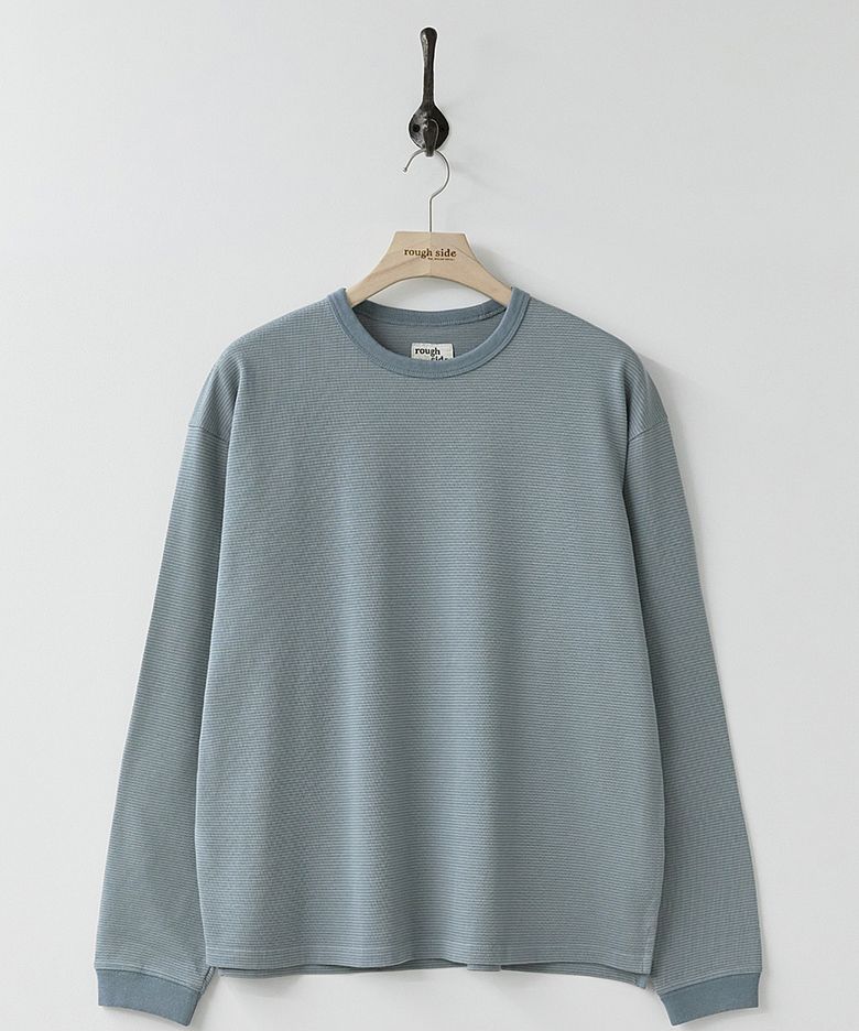 Fine Stripe Long Sleeve Dusty Blue