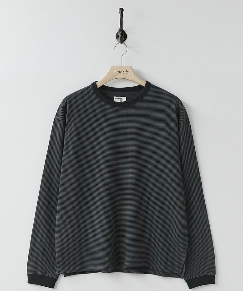 Fine Stripe Long Sleeve Graphite
