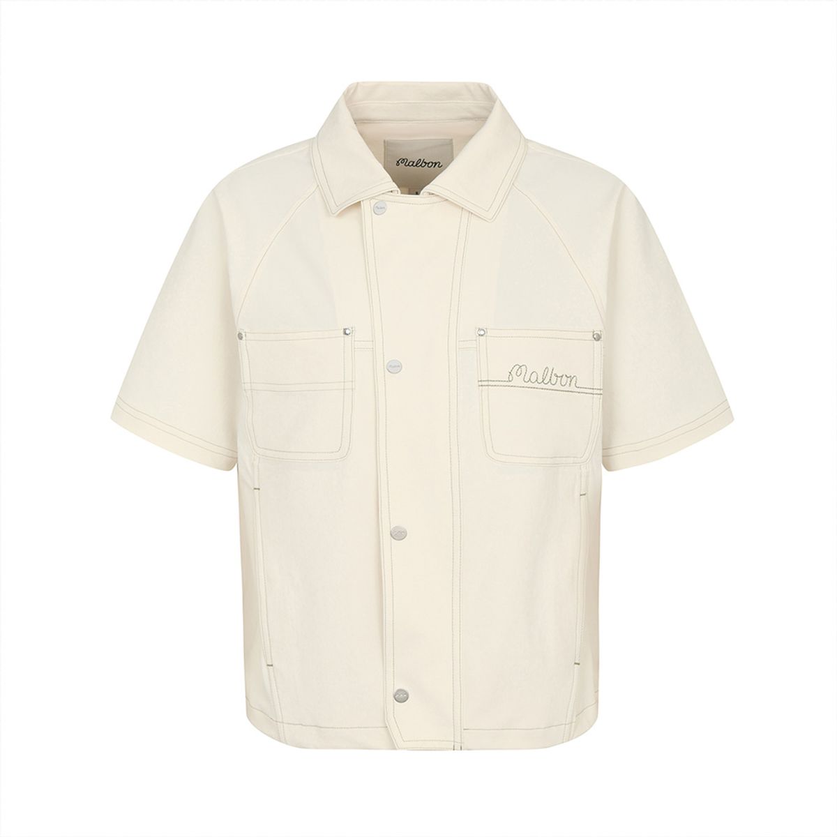 말본 골프(MALBON GOLF) 데님 라이크 반팔 자켓 OFF WHITE (WOMAN)