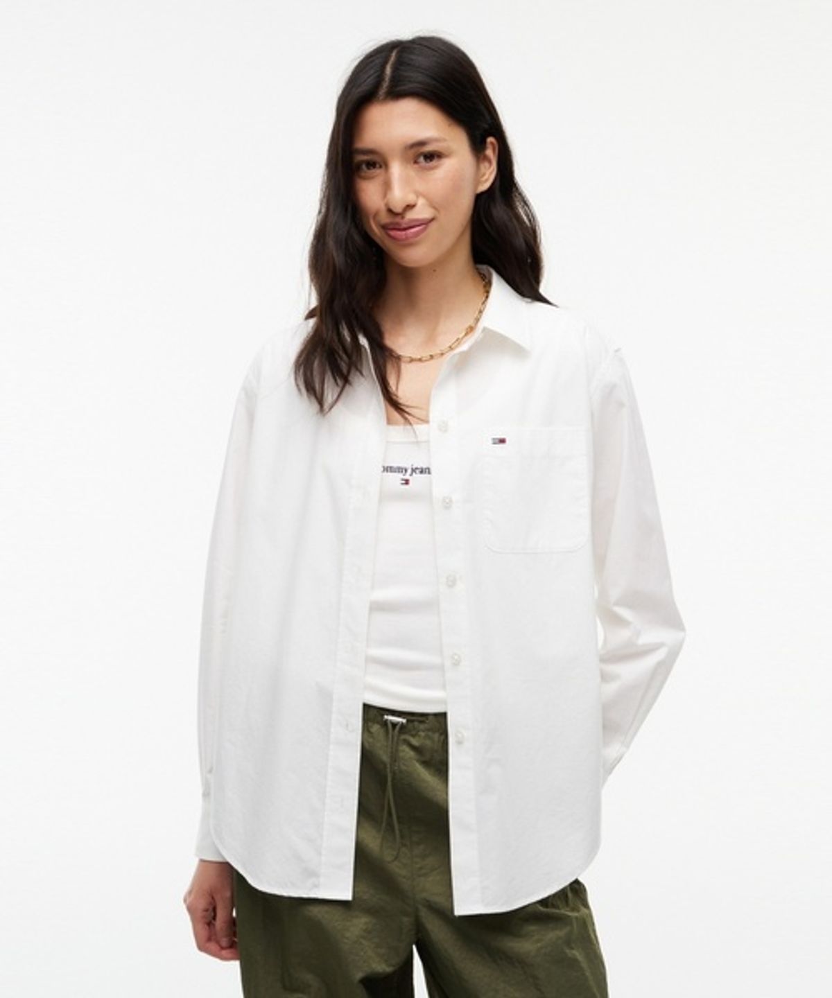 타미진스(TOMMY JEANS) 릴렉스 핏 에센셜 셔츠