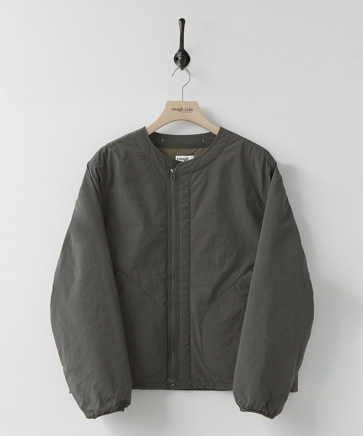 러프사이드(ROUGHSIDE) Insulation Cardigan Bark