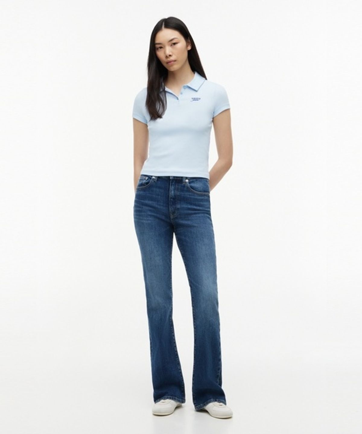 타미진스(TOMMY JEANS) 실비아 하이라이즈 플레어 핏 데님 팬츠