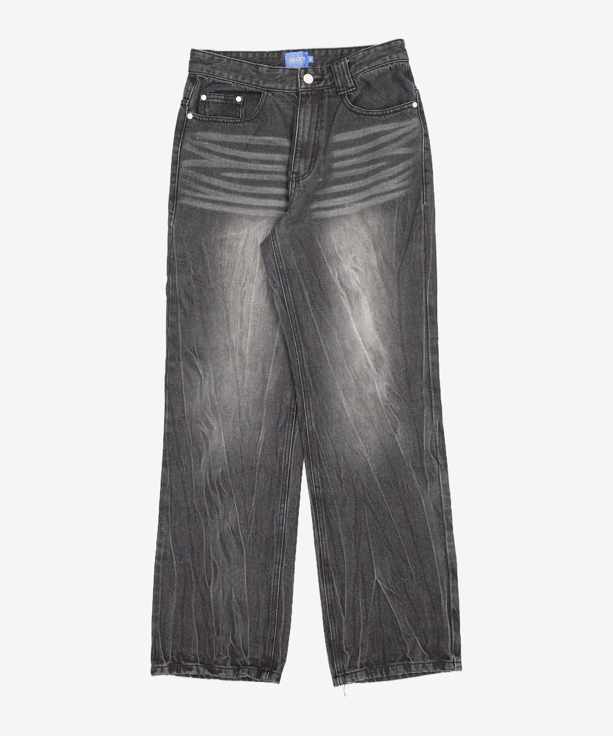 데케트(DECET) [AMC 데님]Dawn Semi Wide Jeans DCPT002AshBlack 26