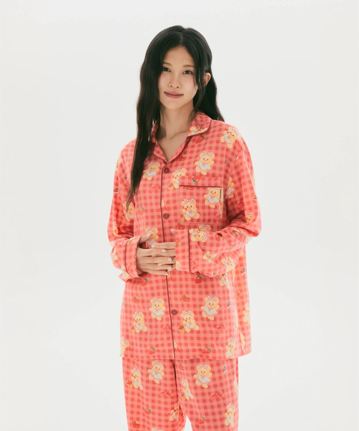 스파오(SPAO) [버터베어] 긴팔 파자마(Red)_SPPPG49U15