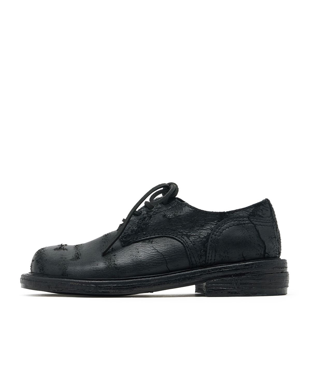네거티브쓰리(NEGATIVETHREE) Moto Derby Shoe_Dust Black
