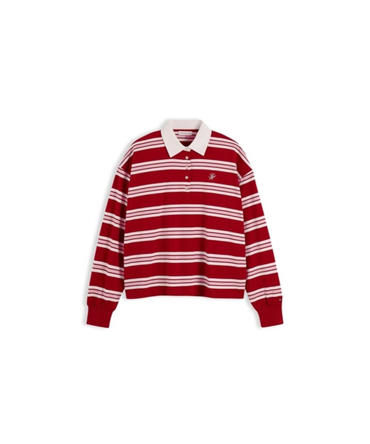 타미힐피거(TOMMY HILFIGER) 럭비 스트라이프 폴로 스웨트셔츠 (T22G7TTO052WT10EX)