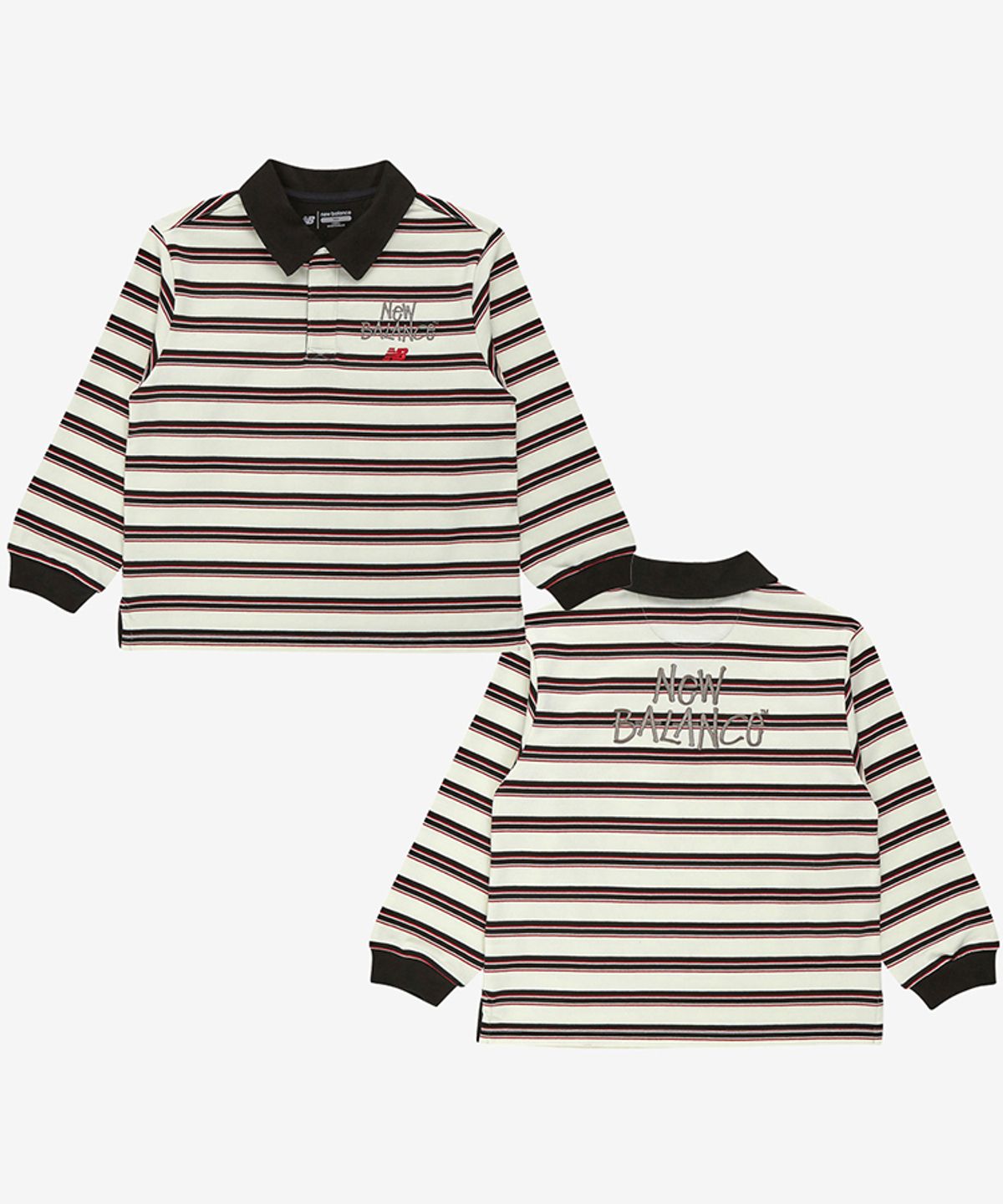 뉴발란스 키즈(NEWBALANCEKIDS) 10수 선염 스트라이프 카라 티셔츠 NK9BG4903U19
