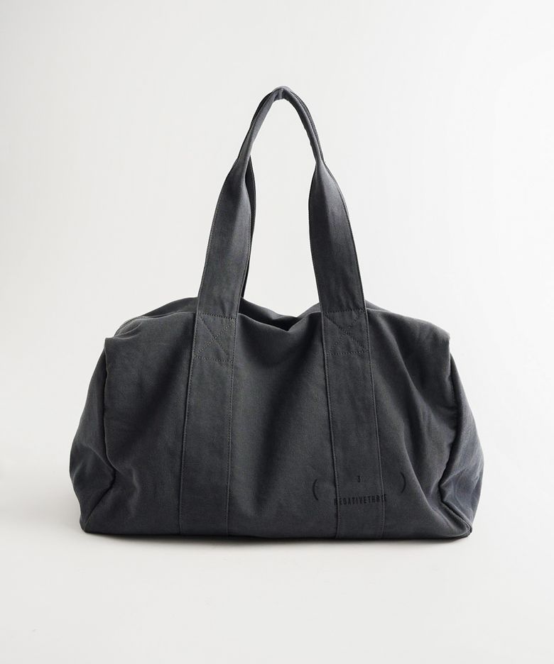 Folded Boston Bag_Washed Navy