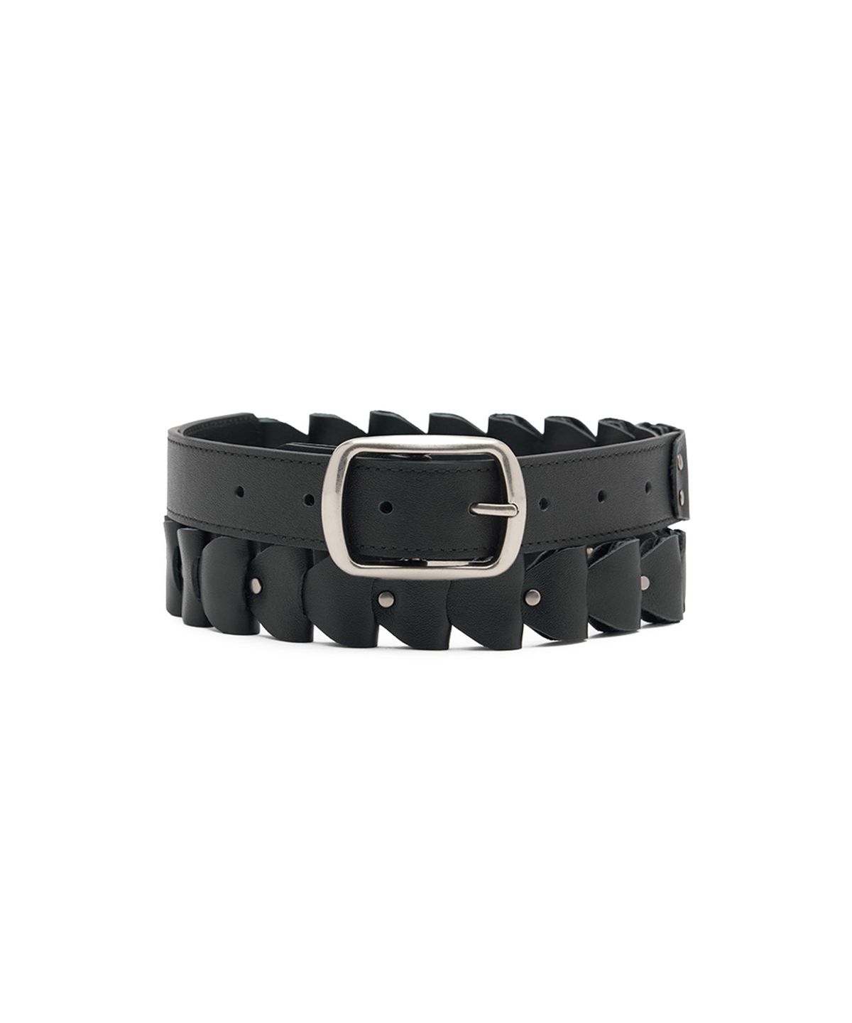 네거티브쓰리(NEGATIVETHREE) Coil Stud Belt_Black