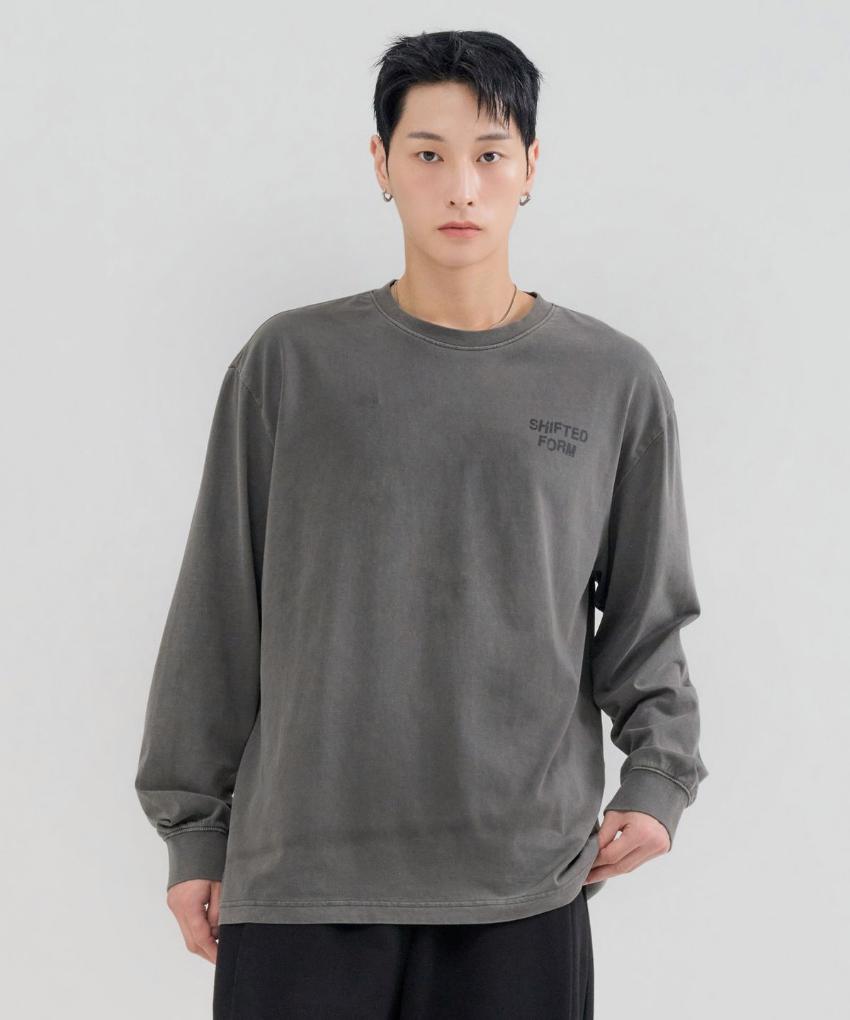 체이스컬트(CHASECULT) 남성 피그먼트 긴팔 티셔츠-FERK5131B09
