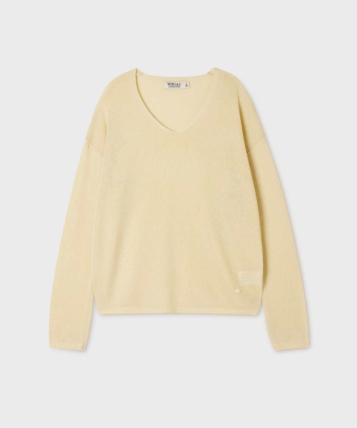 후아유(WHO.A.U) Loose-fit V-neck Pullover (F) / WHKAG4844F