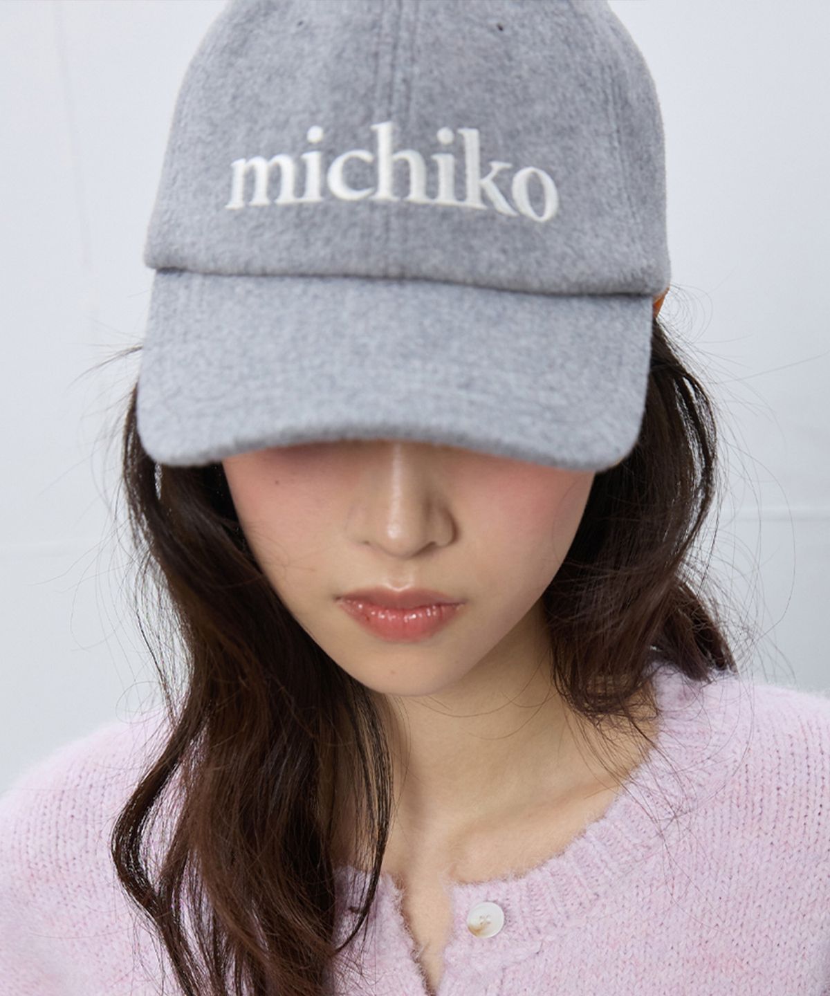 미치코런던 코시노(MICHIKO LONDON KOSHINO) 미치코 울 볼캡 멜란지 그레이
