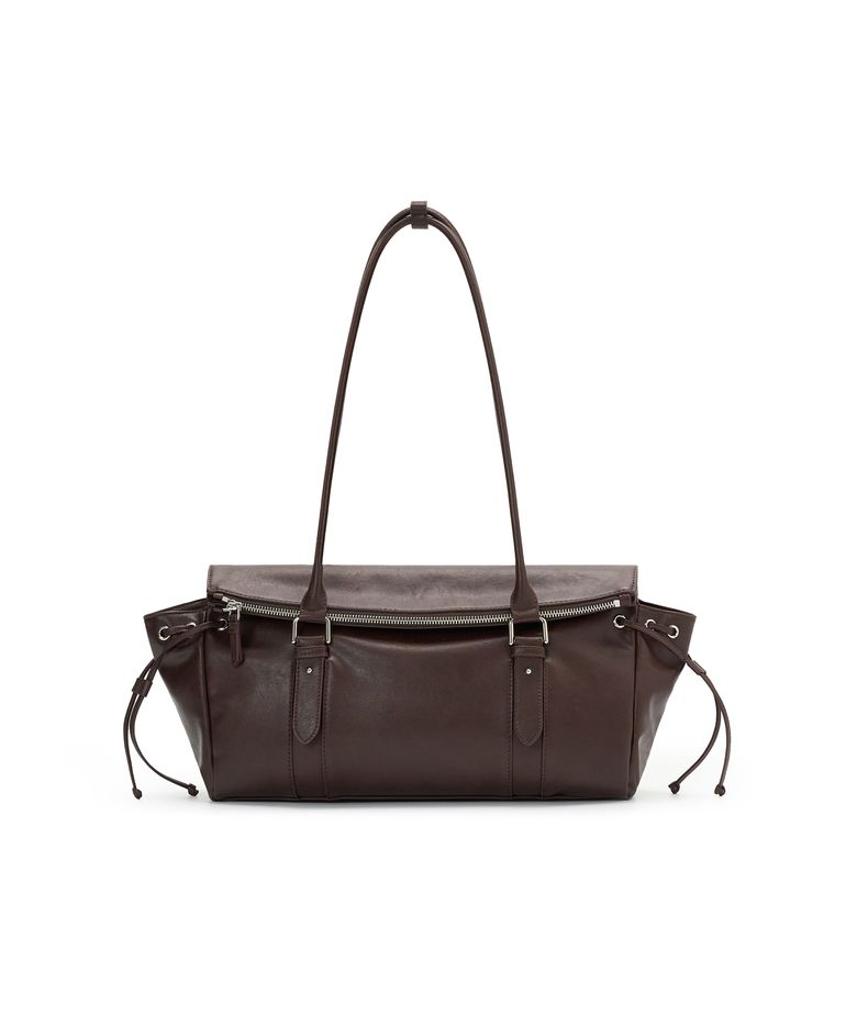 Roxie Buckle Shoulder Dark Brown Large