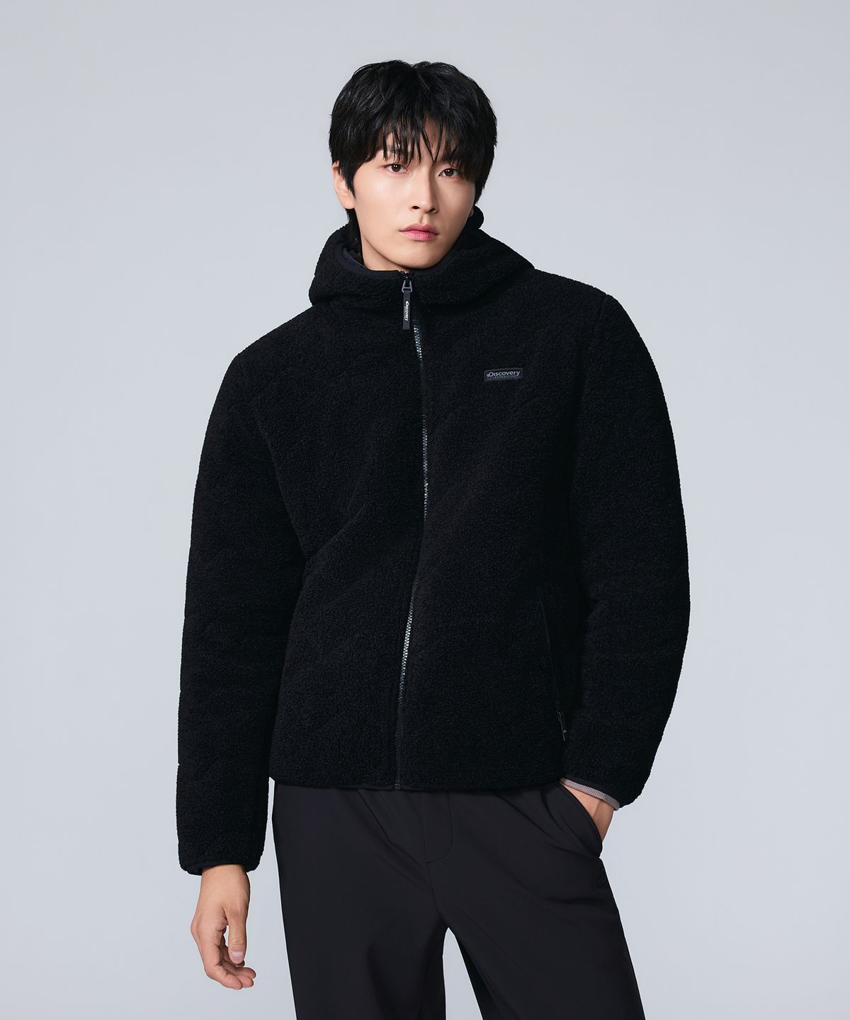 디스커버리 익스페디션(DISCOVERY EXPEDITION) 남성 티베른 플리스 패딩자켓 (BLACK)