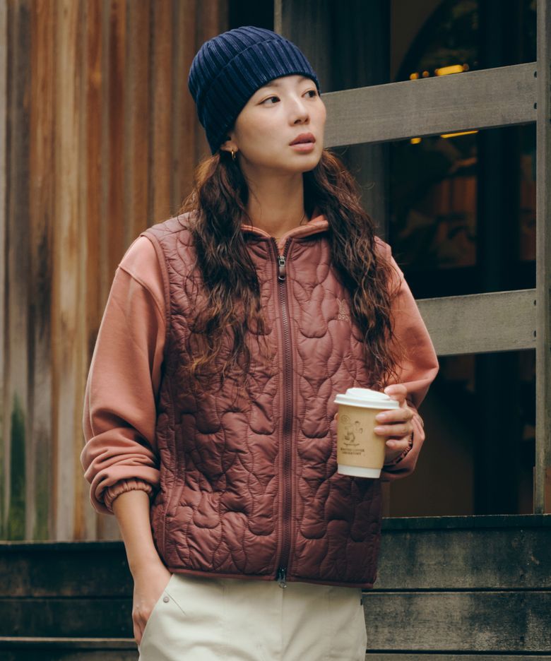 여성) 우사기 패딩 베스트(BURGUNDY)