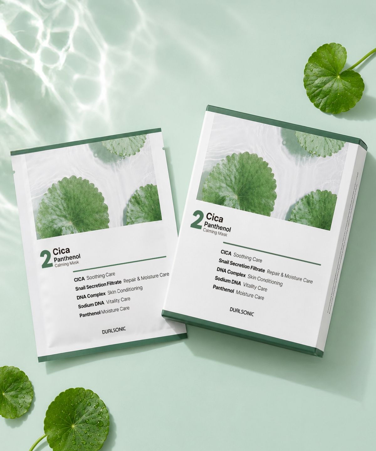 듀얼소닉(DUALSONIC) 넘버라인2 시카 판테놀 배리어 마스크 25ml X 7매 수분 진정