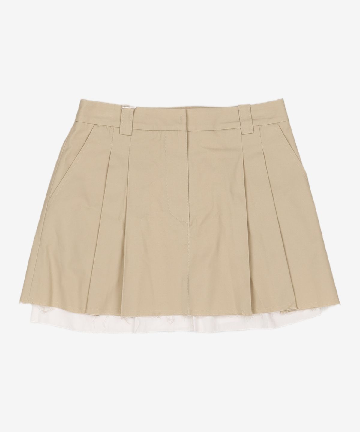 레이브(RAIVE) Pleated Mini Skirt in Beige VW2SS170-91 1